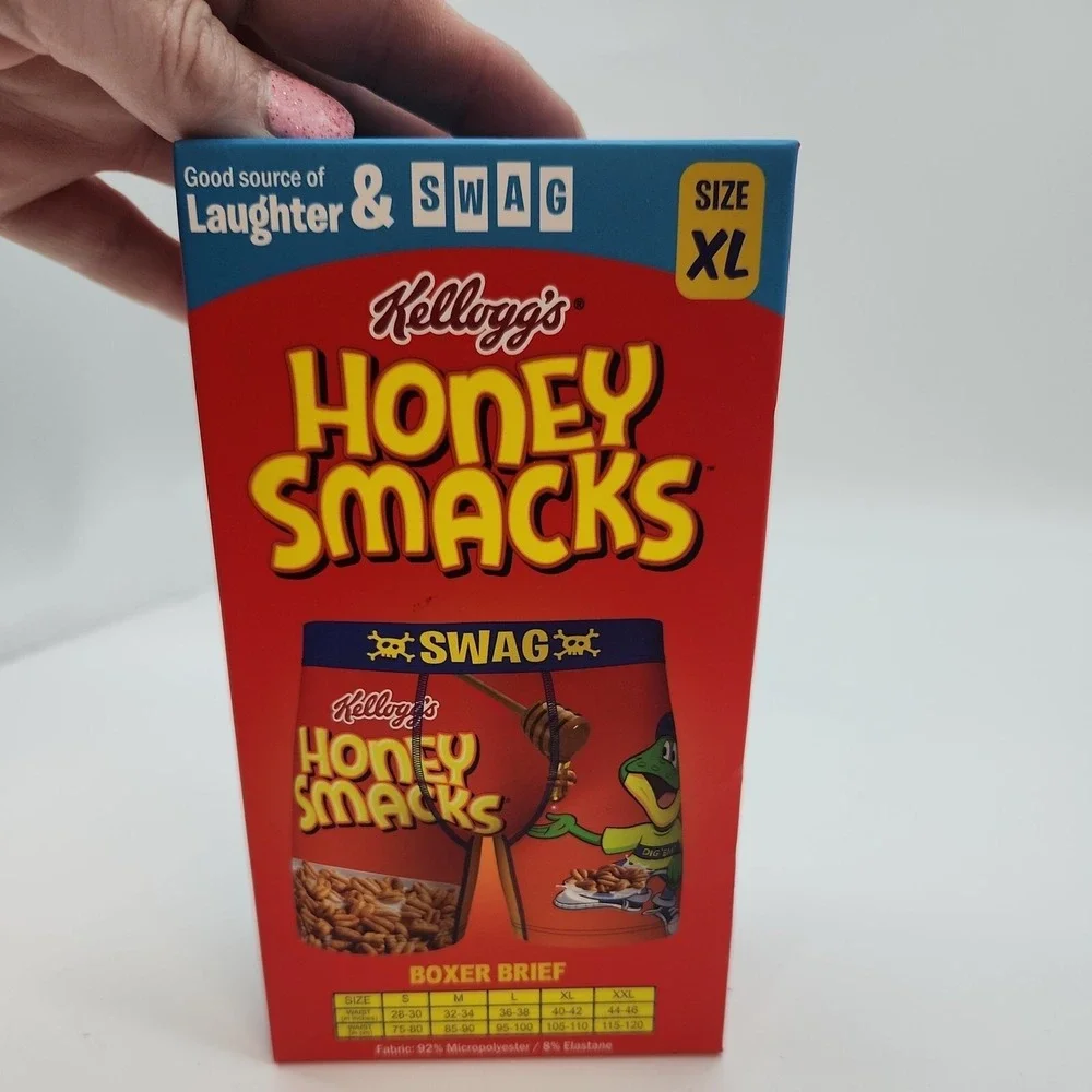 Swag Boxers Kellogg's HONEY SMACKS Cereal Themed Men's Boxer Briefs XL